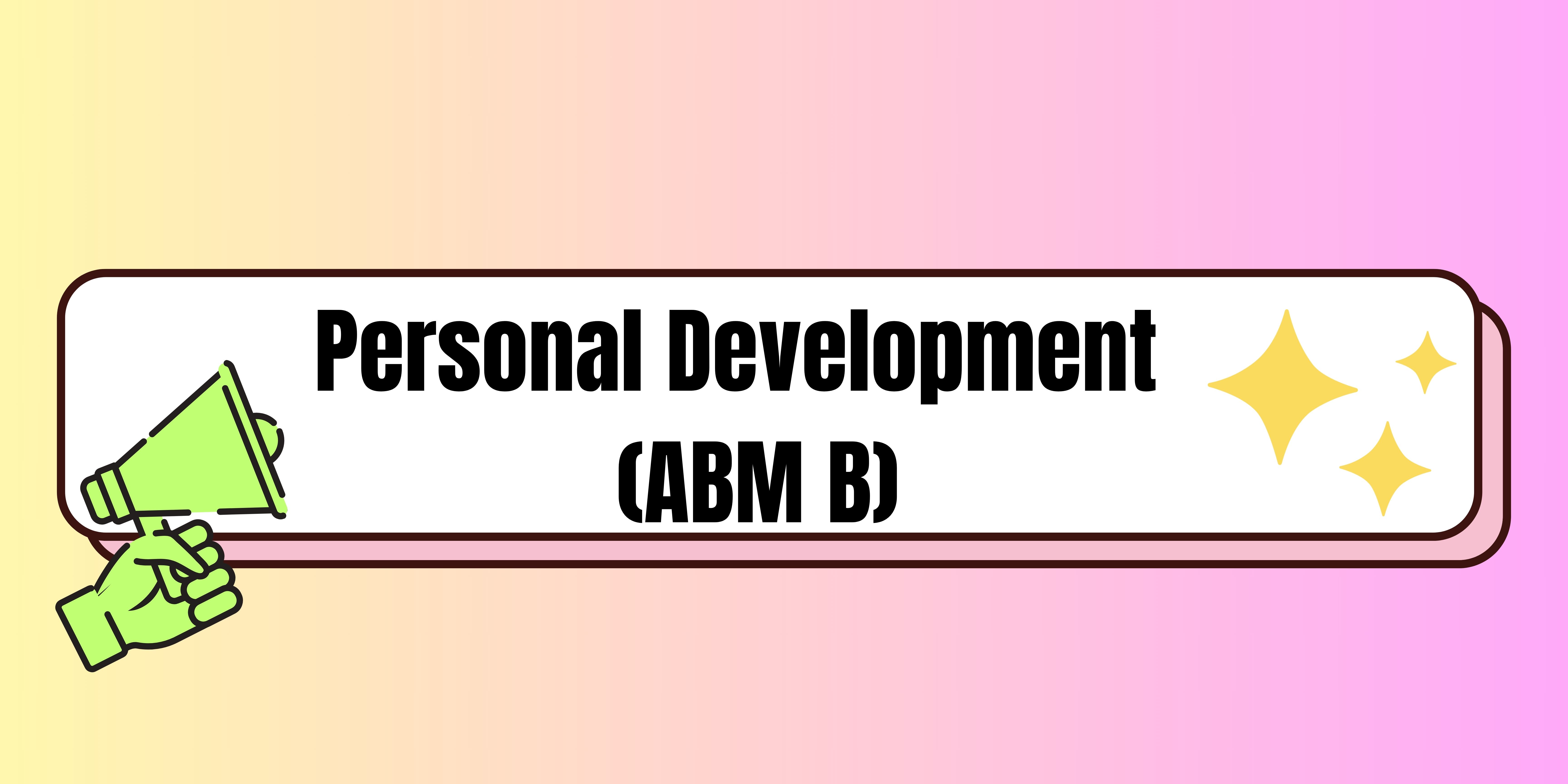 12-ABM B Personal Development Sem2 24-25