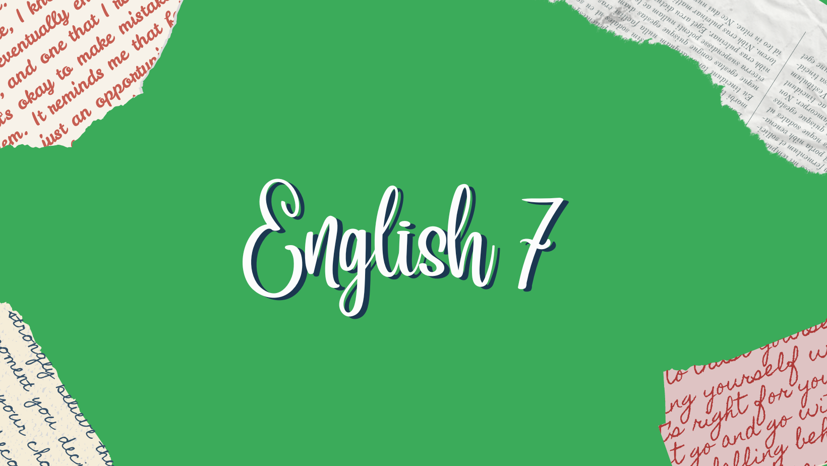English 7-Hope 25-26