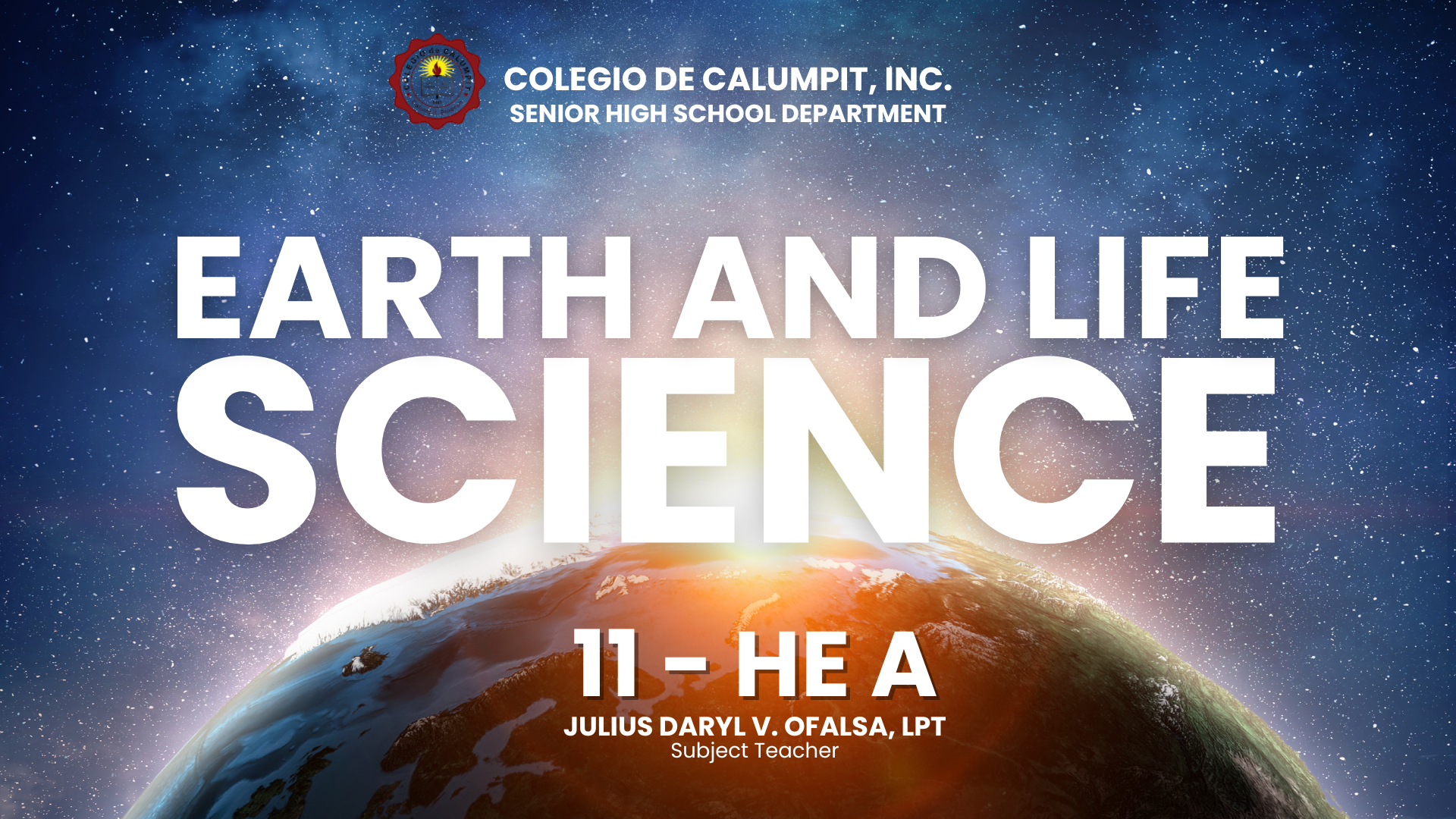 Earth & Life Science 11-HE A 25-26