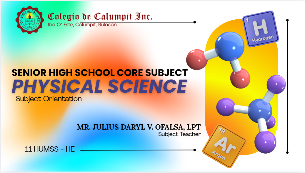 Physical Science 11-HE B 25-26 S2        